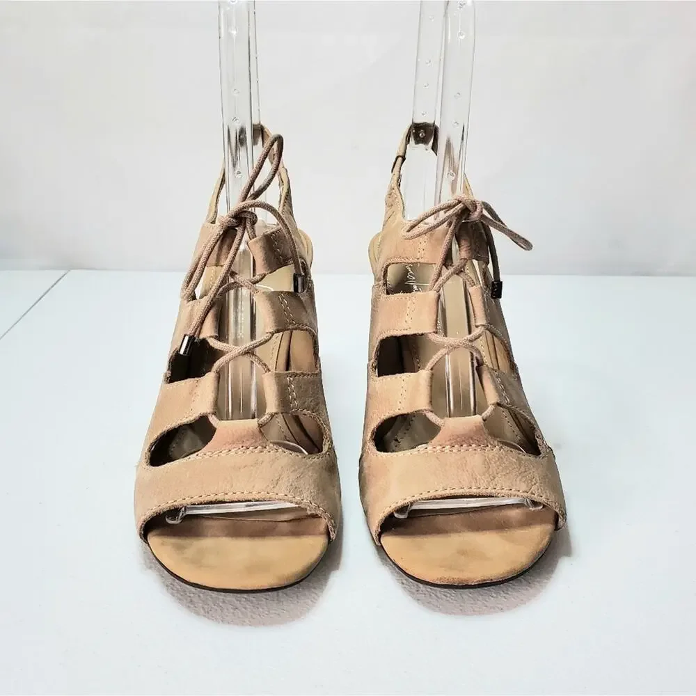 Franco Sarto Talia Lace-Up Slingback Sandals 8.5 - Picture 2 of 11